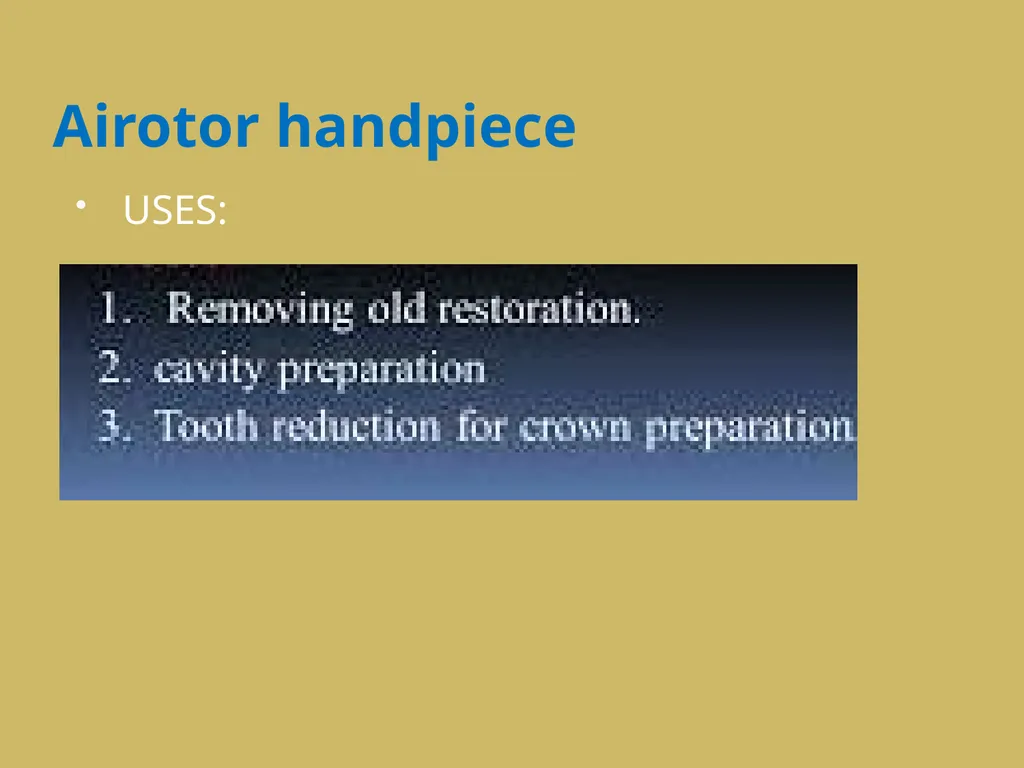 ROTARY INSTRUMENTS IN OPERATIVE DETISTRY SIBAR - slide 19 of 83