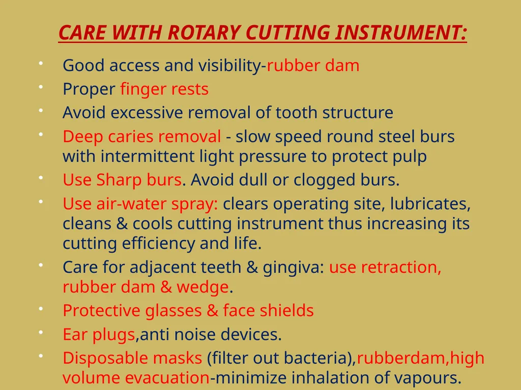 ROTARY INSTRUMENTS IN OPERATIVE DETISTRY SIBAR - slide 76 of 83