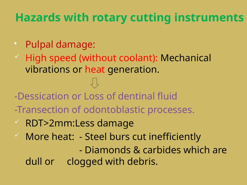 ROTARY INSTRUMENTS IN OPERATIVE DETISTRY SIBAR - slide 72 of 83