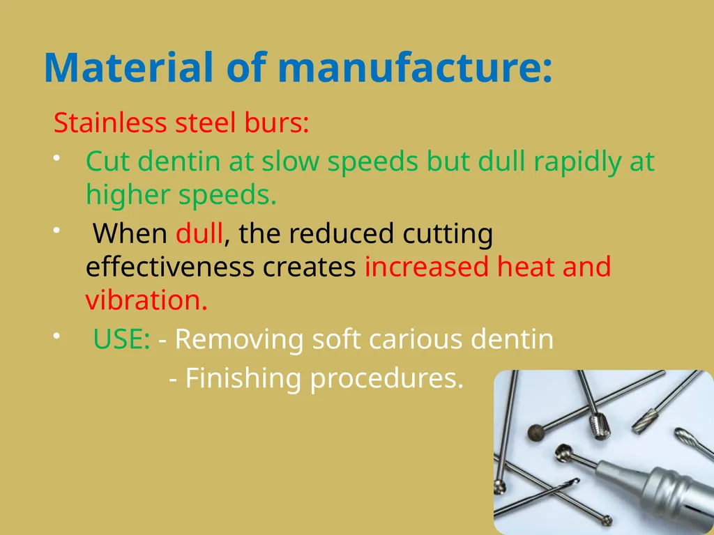 ROTARY INSTRUMENTS IN OPERATIVE DETISTRY SIBAR - slide 38 of 83