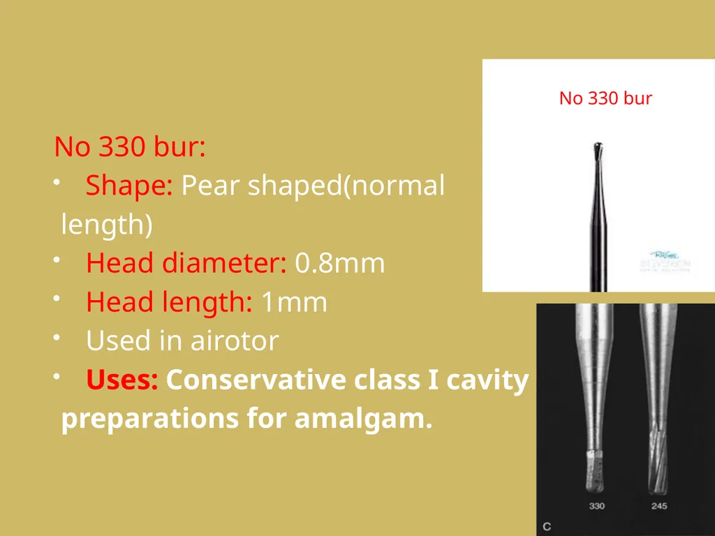 ROTARY INSTRUMENTS IN OPERATIVE DETISTRY SIBAR - slide 49 of 83