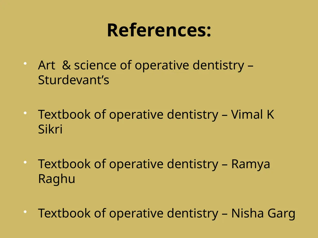 ROTARY INSTRUMENTS IN OPERATIVE DETISTRY SIBAR - slide 82 of 83