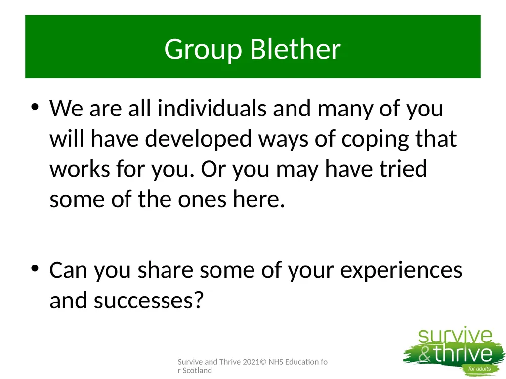 Week 4: Surviving the Surviving Welcome Back How - slide 23 of 43
