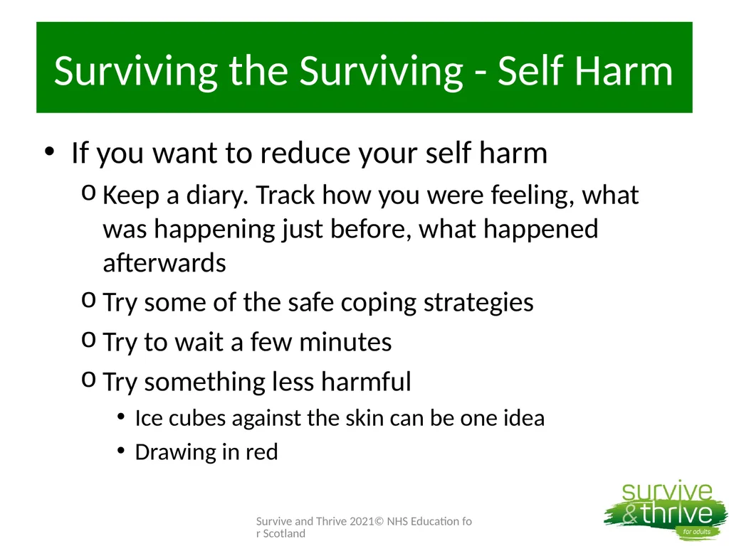 Week 4: Surviving the Surviving Welcome Back How - slide 26 of 43