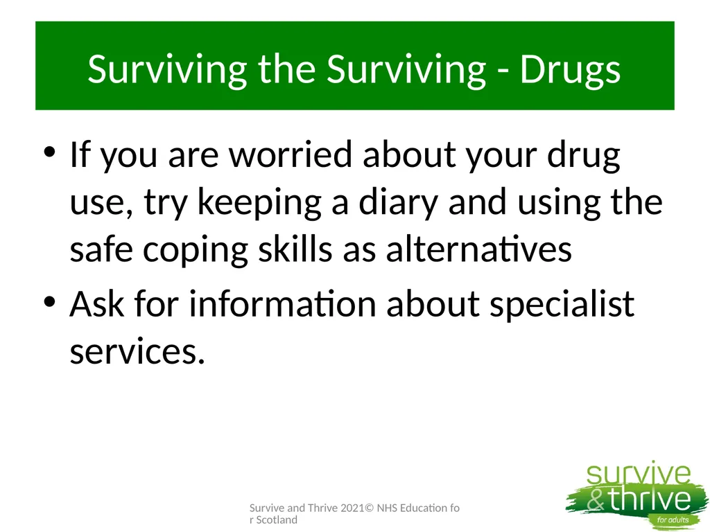 Week 4: Surviving the Surviving Welcome Back How - slide 30 of 43