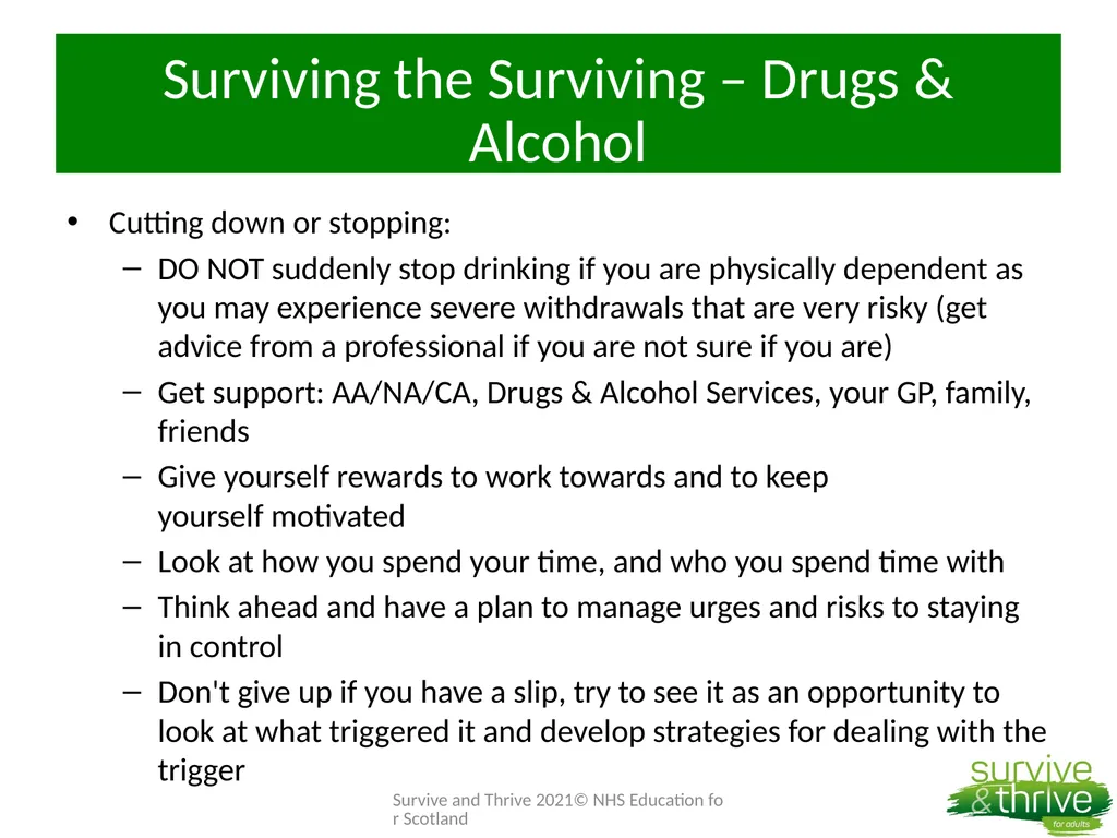 Week 4: Surviving the Surviving Welcome Back How - slide 35 of 43