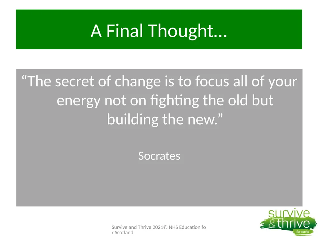 Week 4: Surviving the Surviving Welcome Back How - slide 43 of 43