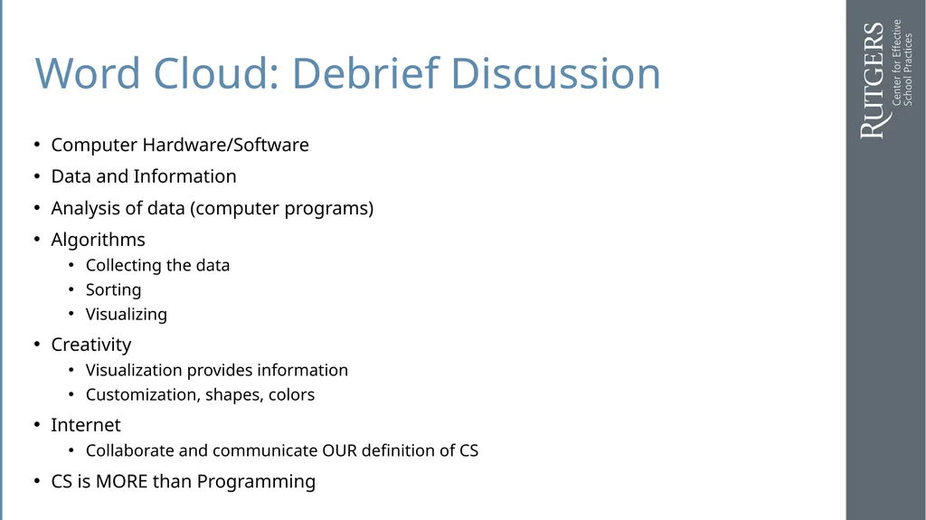 Defining Computer Science CSE Content and - slide 3 of 13