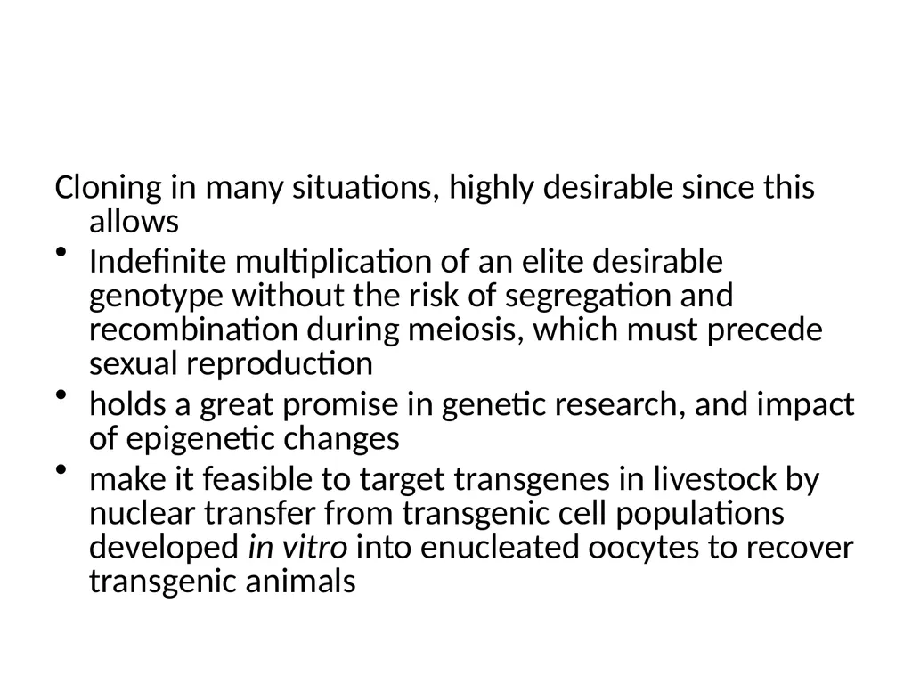 VBC-321 Animal Biotechnology Animal Cloning - slide 2 of 13