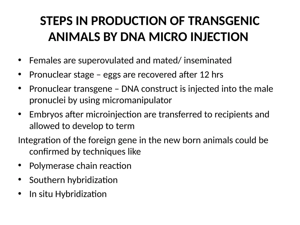 VBC-321 Animal Biotechnology Animal Cloning - slide 5 of 13