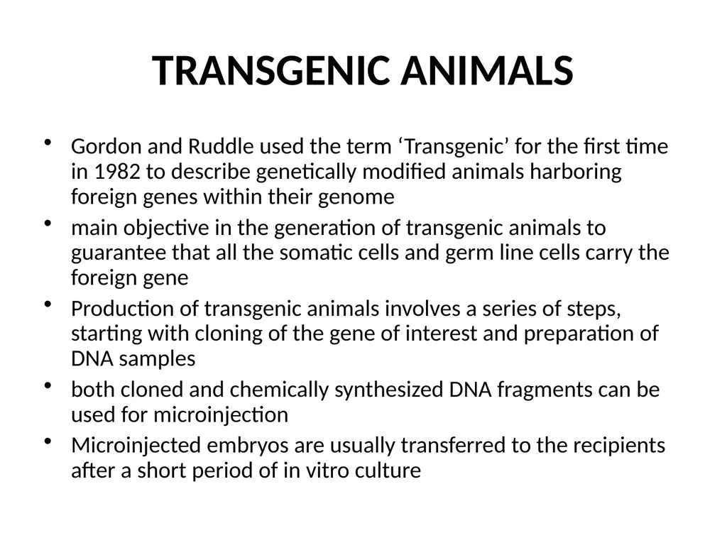 VBC-321 Animal Biotechnology Animal Cloning - slide 3 of 13