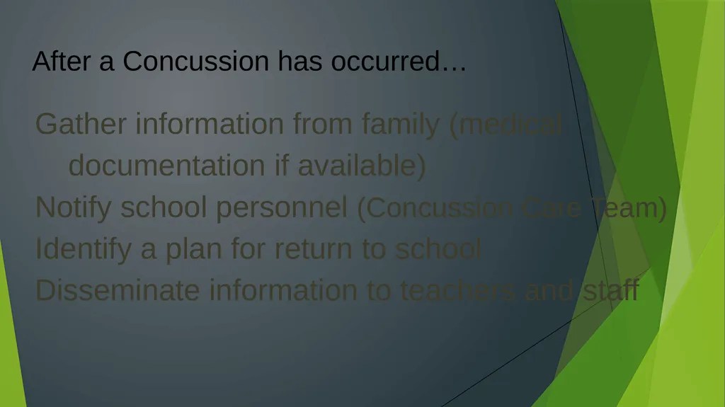 Post-Concussion: More than Return to Play Leslie - slide 24 of 49