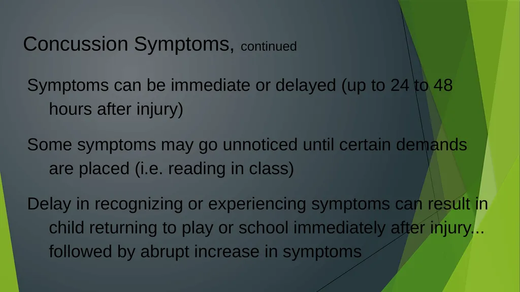 Post-Concussion: More than Return to Play Leslie - slide 20 of 49