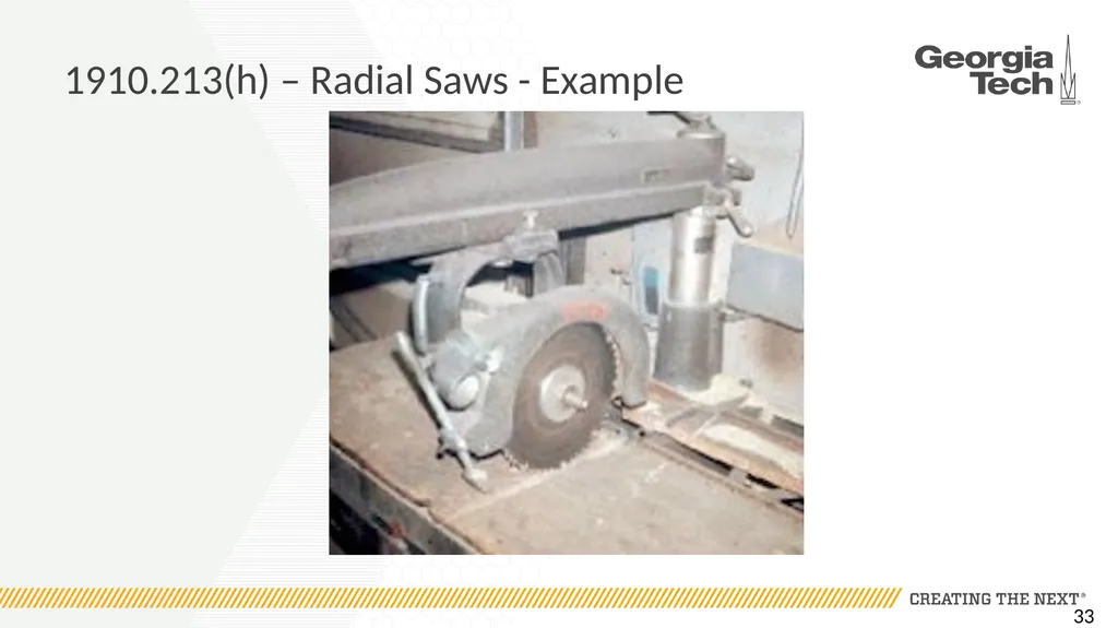 1910.213 Woodworking Machinery Requirements Main - slide 33 of 60