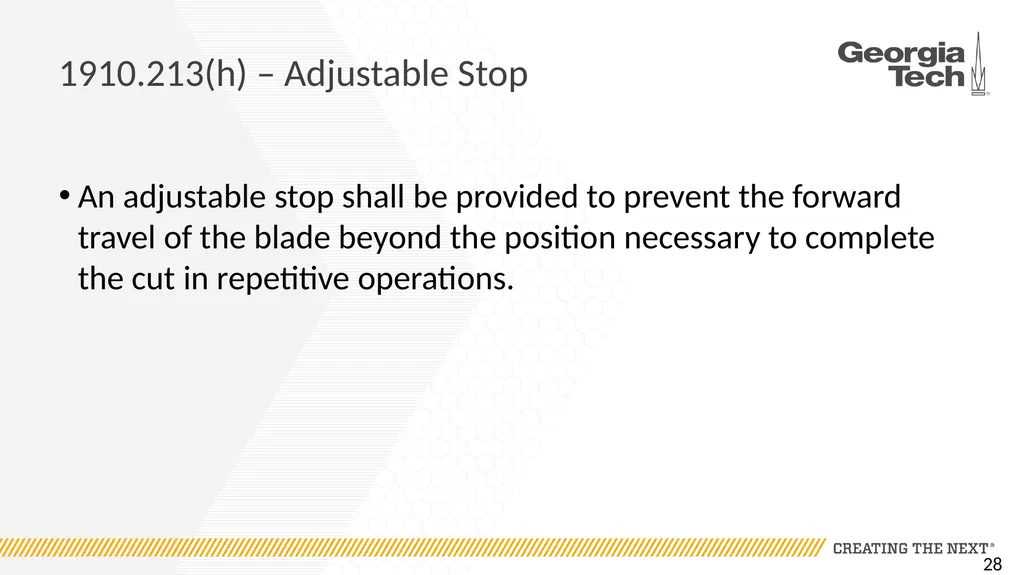 1910.213 Woodworking Machinery Requirements Main - slide 28 of 60