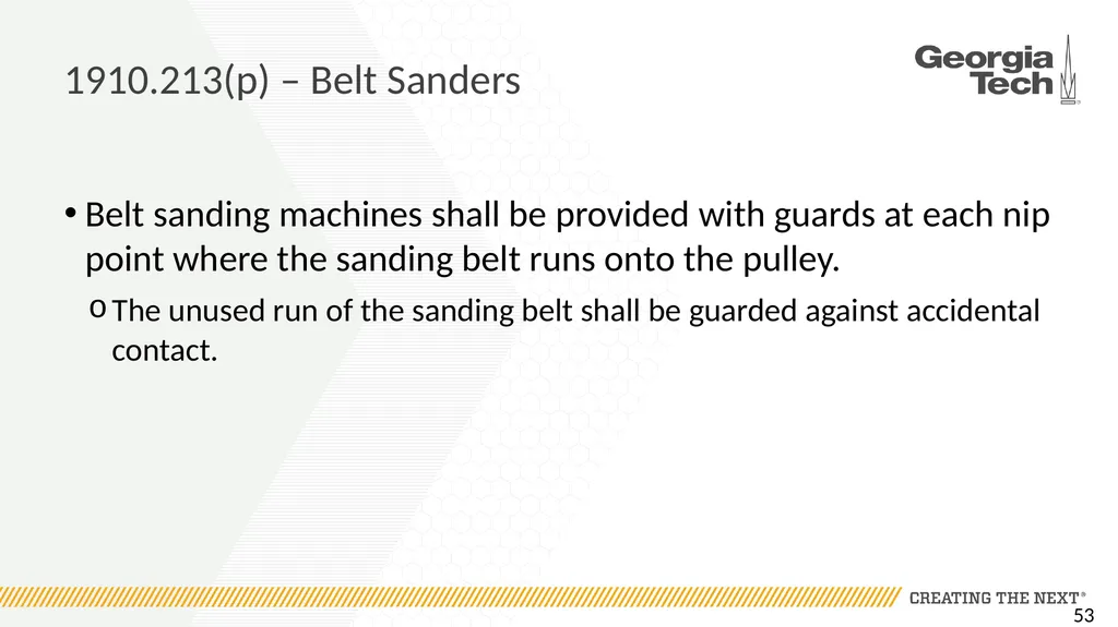 1910.213 Woodworking Machinery Requirements Main - slide 53 of 60