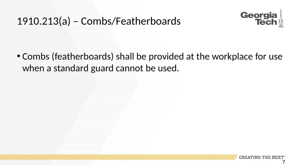 1910.213 Woodworking Machinery Requirements Main - slide 7 of 60