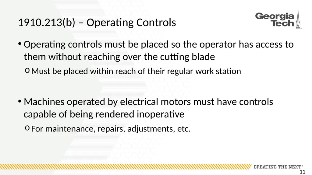 1910.213 Woodworking Machinery Requirements Main - slide 11 of 60