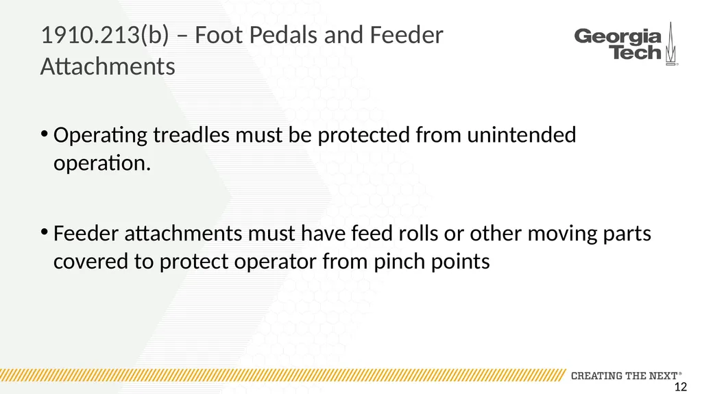 1910.213 Woodworking Machinery Requirements Main - slide 12 of 60