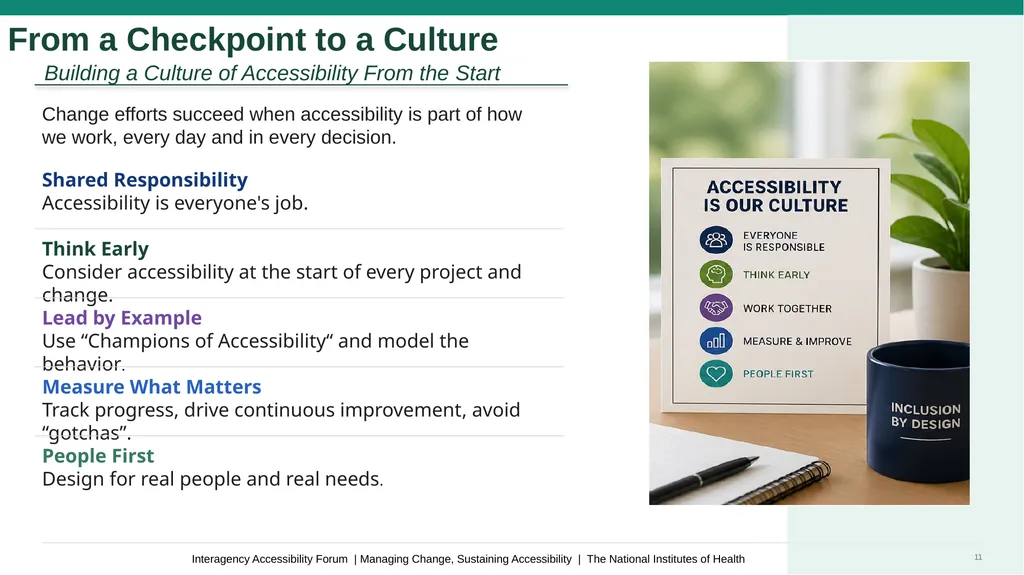Managing Change, Sustaining Accessibility Antonio - slide 11 of 12