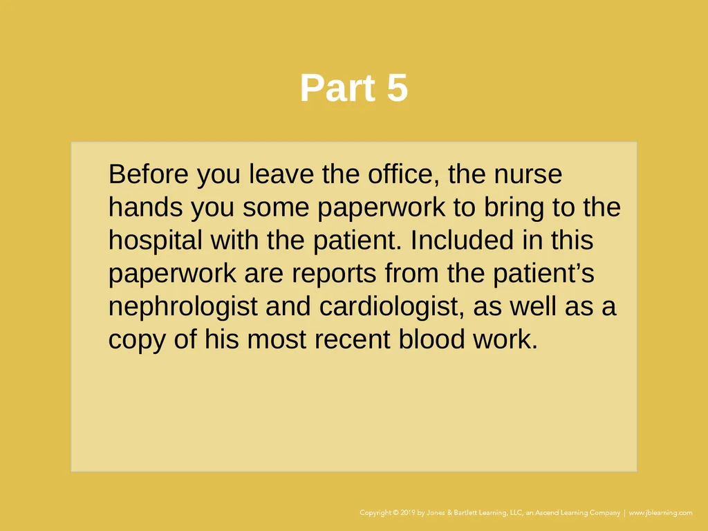 Chapter 5 Medical Terminology Case Study Part 1 - slide 12 of 17