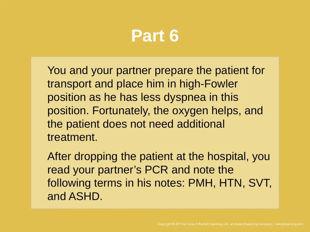 Chapter 5 Medical Terminology Case Study Part 1 - slide 14 of 17