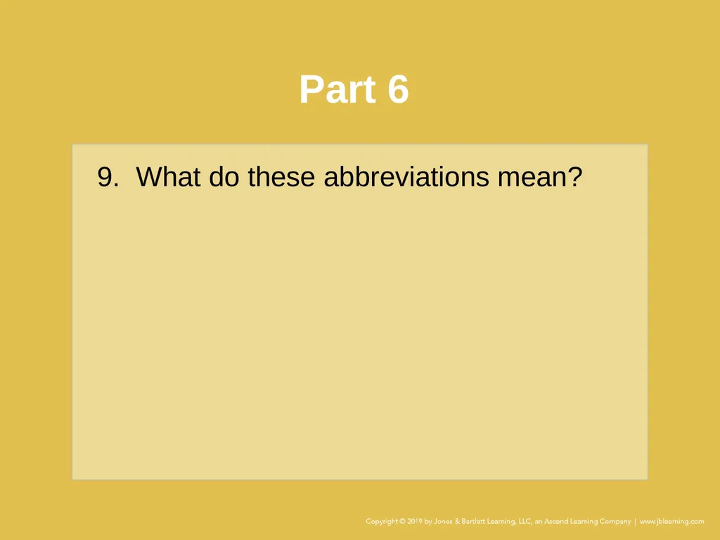 Chapter 5 Medical Terminology Case Study Part 1 - slide 15 of 17