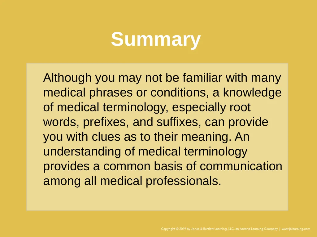 Chapter 5 Medical Terminology Case Study Part 1 - slide 16 of 17