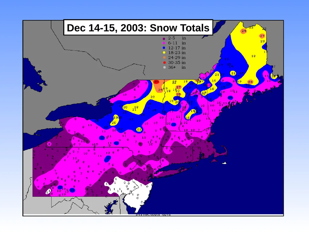 Characteristics of Northeast Winter Snow Storms - slide 6 of 52