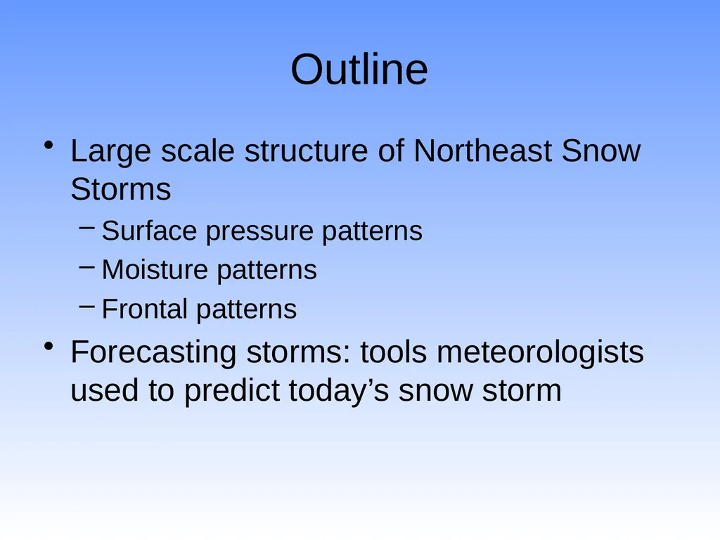 Characteristics of Northeast Winter Snow Storms - slide 2 of 52