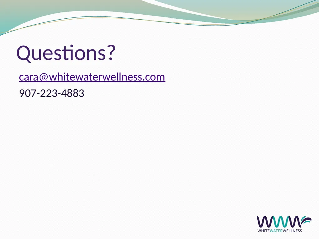 Well-being at Work Cara Fox Fairbanks, SPHR, CWPM - slide 36 of 36