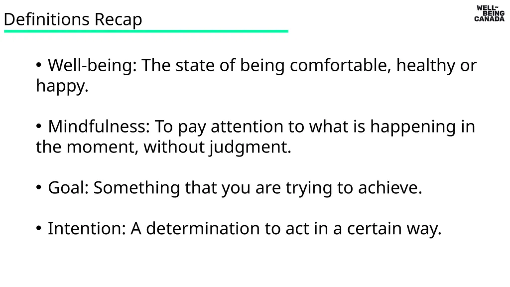 Slides 3-11 What is well-being? Learning about - slide 31 of 35