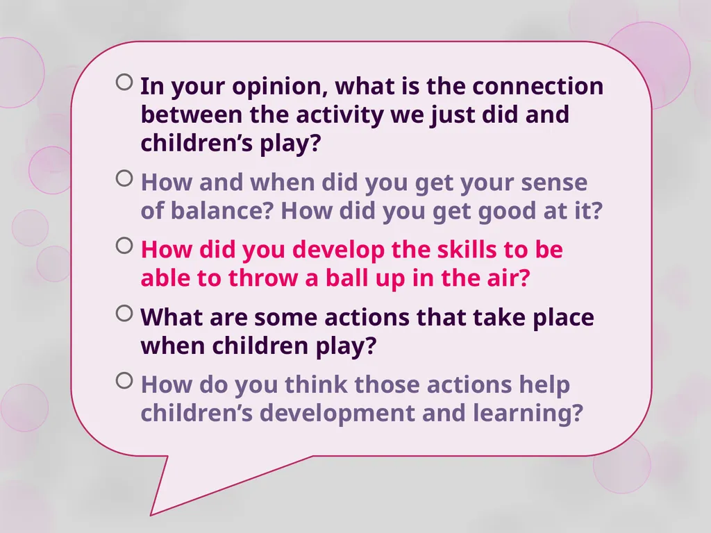 Module 3: Playing is Learning Workshop 1: Play in - slide 15 of 47