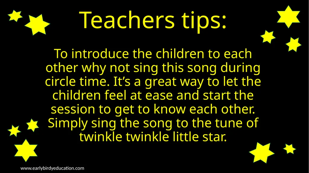 www.earlybirdyeducation.com Hello song - - slide 2 of 4