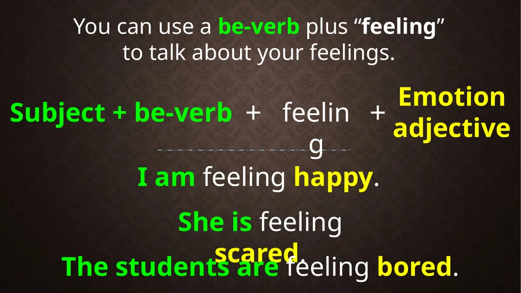 How Do You Feel? How do you feel today? You - slide 3 of 26