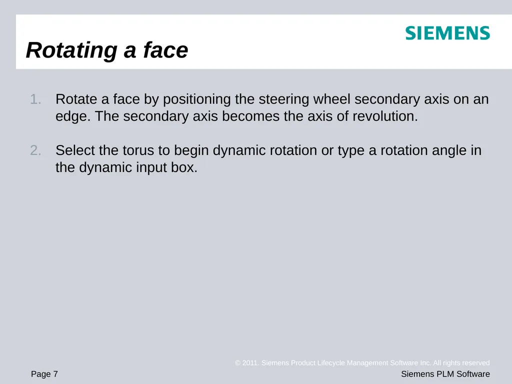Solid Edge ST4 Training Moving and rotating faces - slide 7 of 28