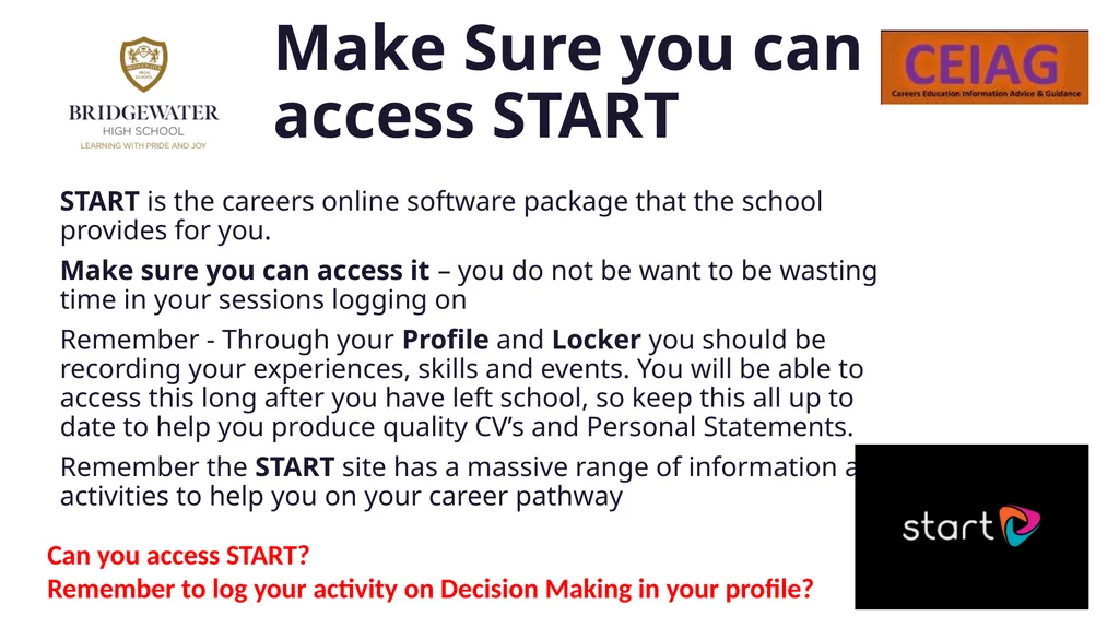 Decision Making Preparing to be successful in - slide 9 of 9