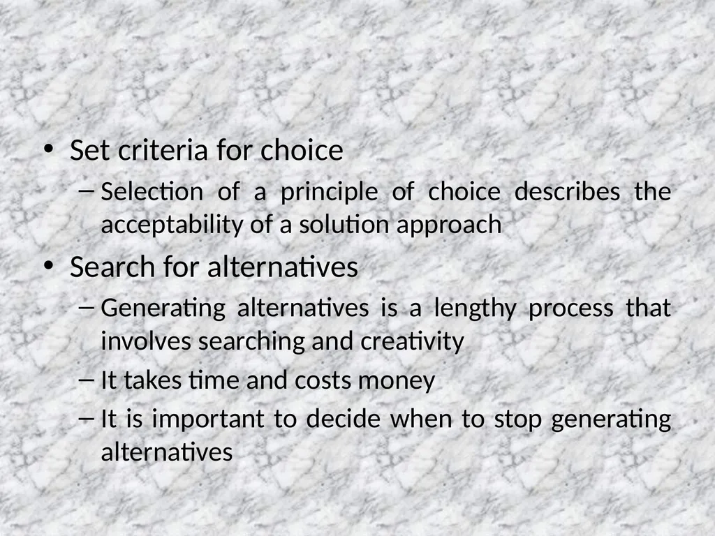 Presentation on DECISION MAKING INTRODUCTION - slide 20 of 67