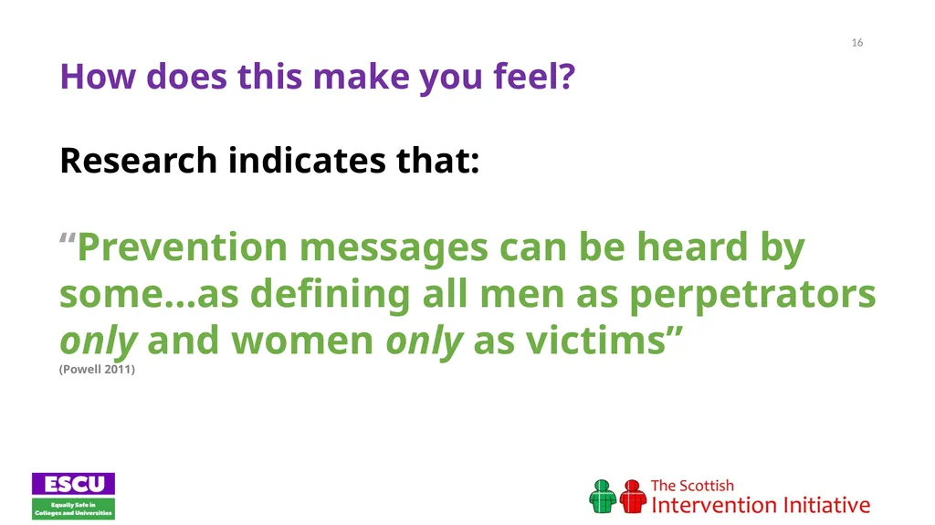 Session 1: Introducing the Bystander The Scottish - slide 16 of 20