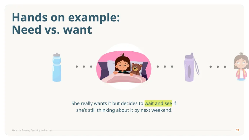 Learn about managing your money. Spending and - slide 19 of 43