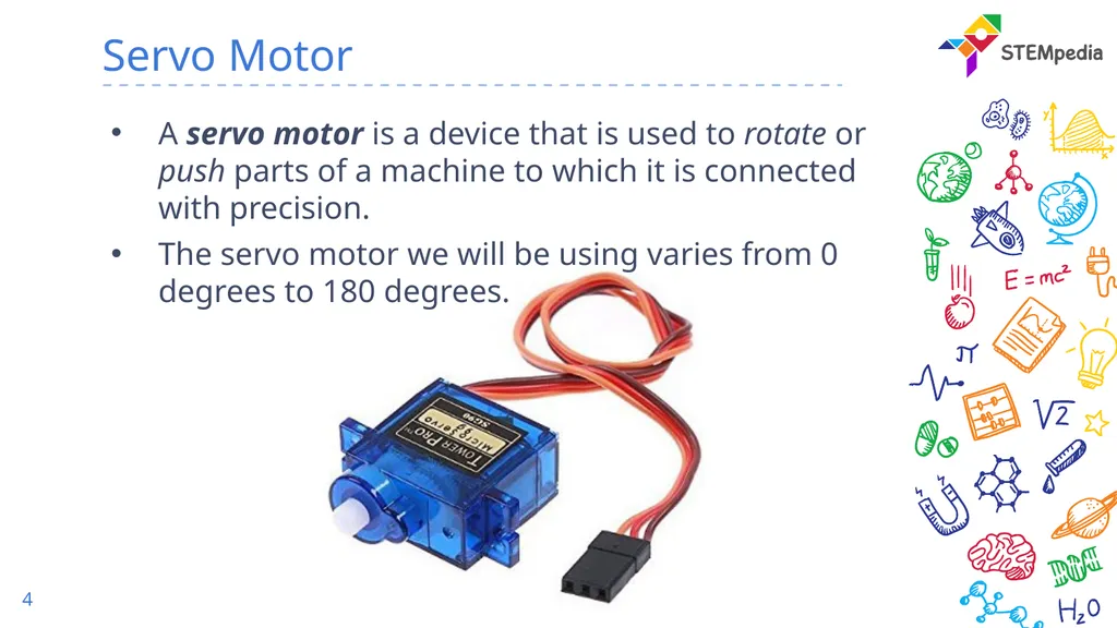 Controlling Servo Motor using PictoBlox 2 - slide 4 of 28