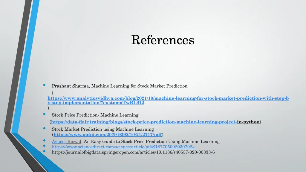 Stock Price Prediction using Machine Learning - slide 14 of 15