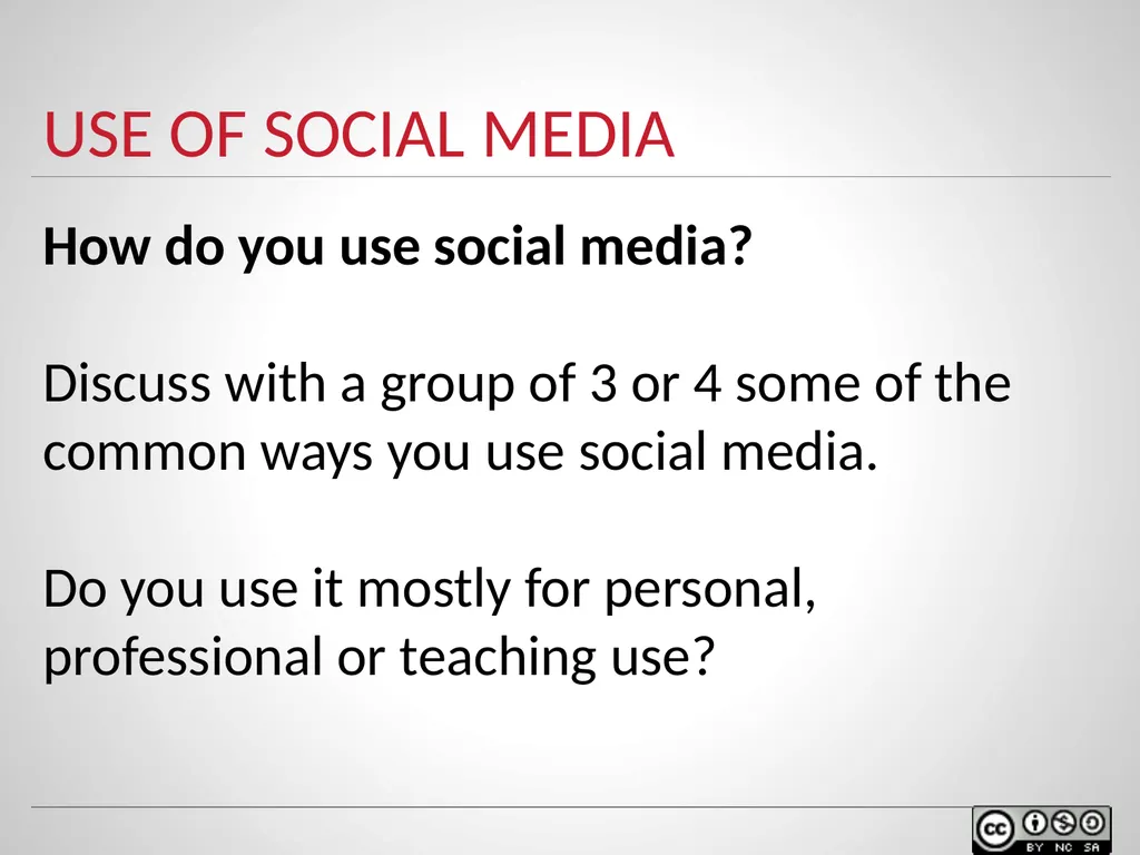 SOCIAL MEDIA IN TEACHING AND LEARNING WELCOME - slide 23 of 40