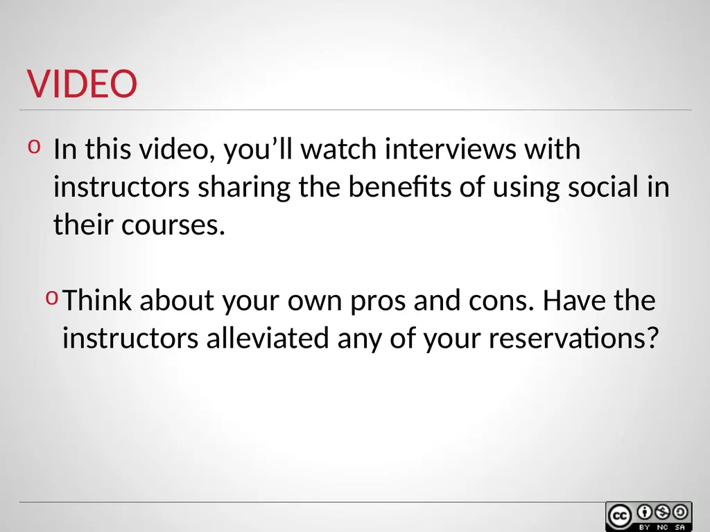 SOCIAL MEDIA IN TEACHING AND LEARNING WELCOME - slide 19 of 40