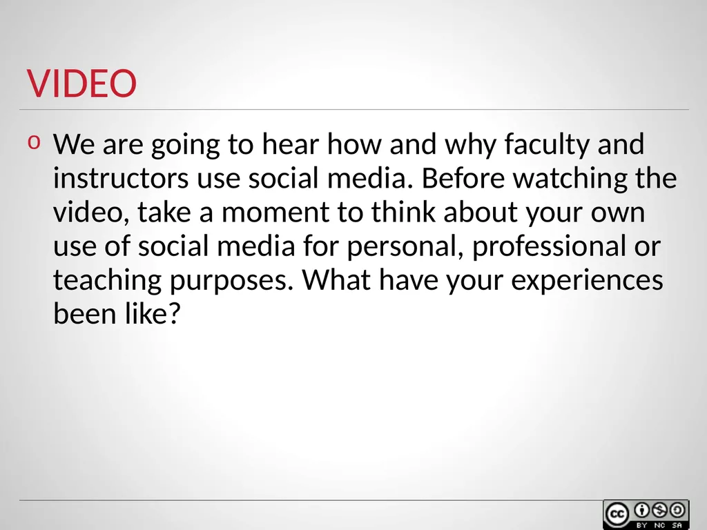SOCIAL MEDIA IN TEACHING AND LEARNING WELCOME - slide 26 of 40