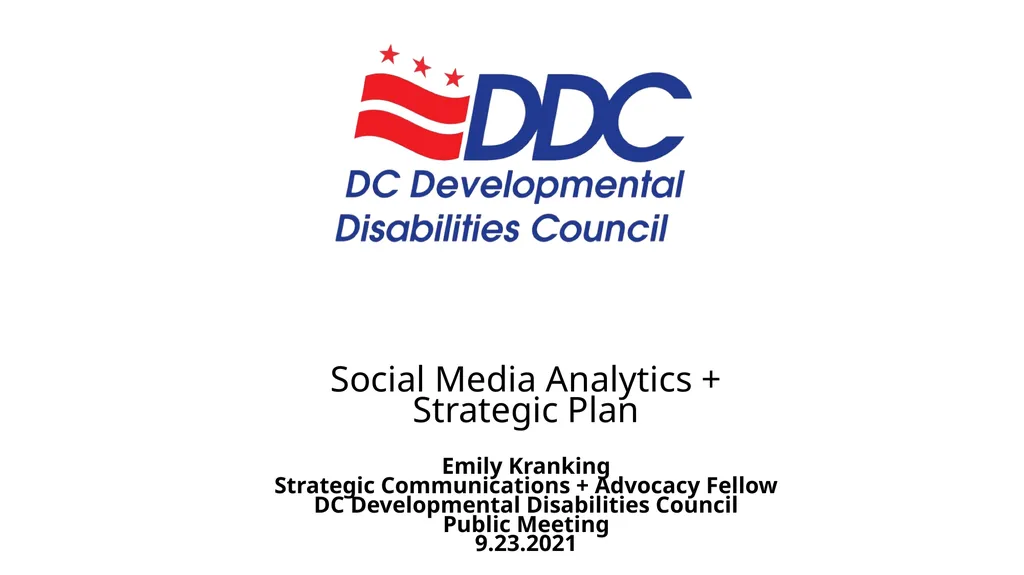 Social Media Analytics + Strategic Plan Emily - slide 1 of 10