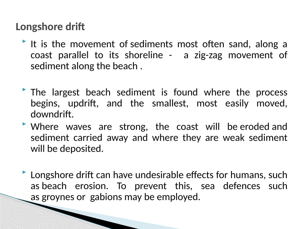COASTAL PROCESSES By Krishnaprasad V N M090160CE - slide 18 of 44
