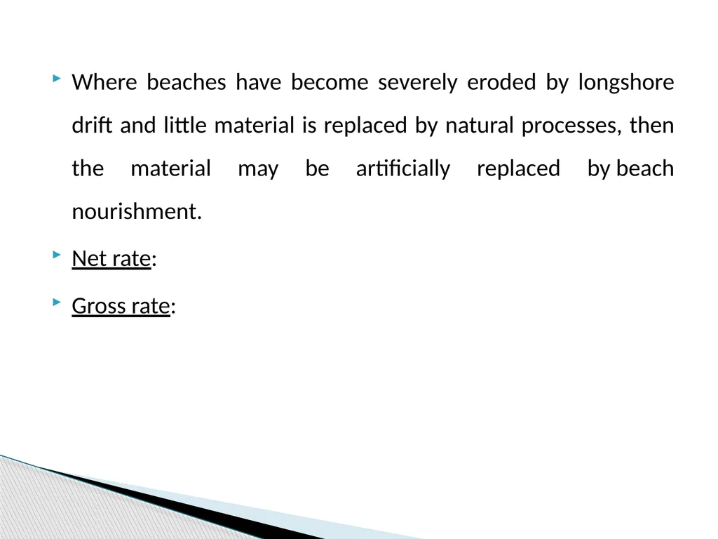 COASTAL PROCESSES By Krishnaprasad V N M090160CE - slide 19 of 44