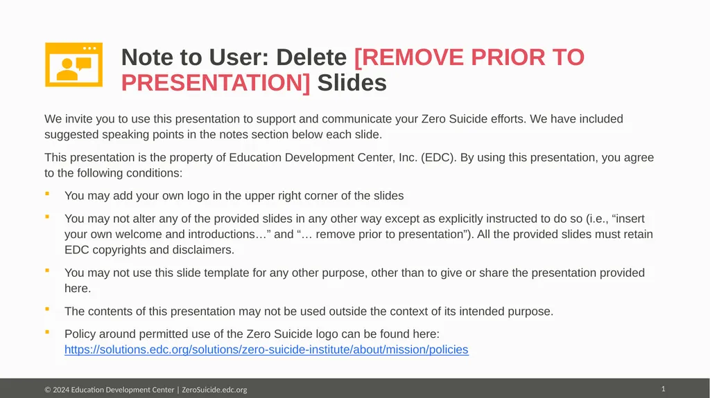 Note to User: Delete [REMOVE PRIOR TO - slide 1 of 16