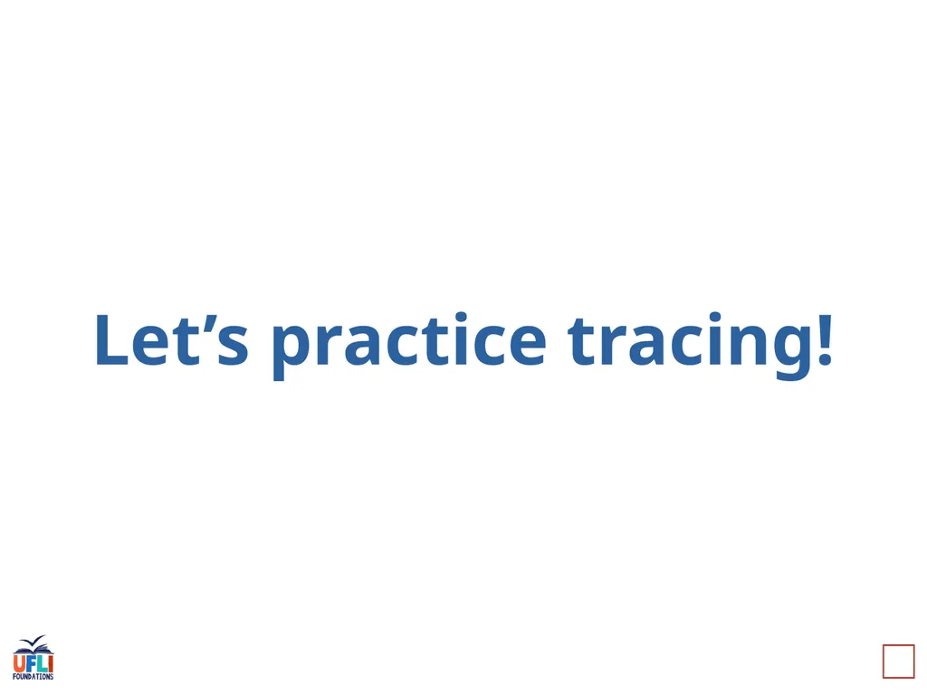 Getting Ready Lesson A Let’s practice sky writing! - slide 16 of 30